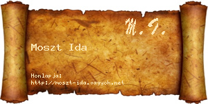 Moszt Ida névjegykártya